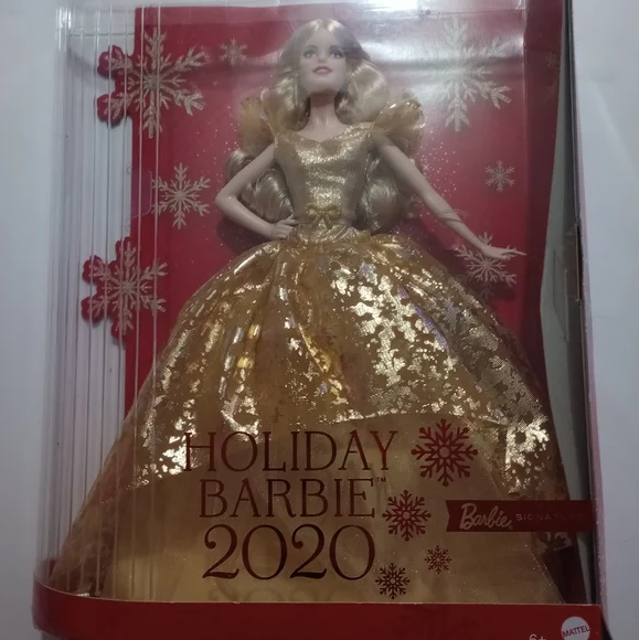 Toys | New Mattel Signature Holiday Barbie 220 Doll With Blonde Gold Dress  Ght54 | Poshmark